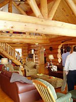 inside log home