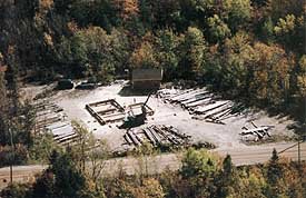 Aerial view of our yard