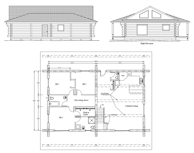 Log home plans